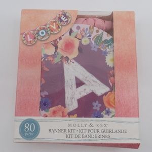 Molly and Rex Banner Kit Pink Ribbon - NIB